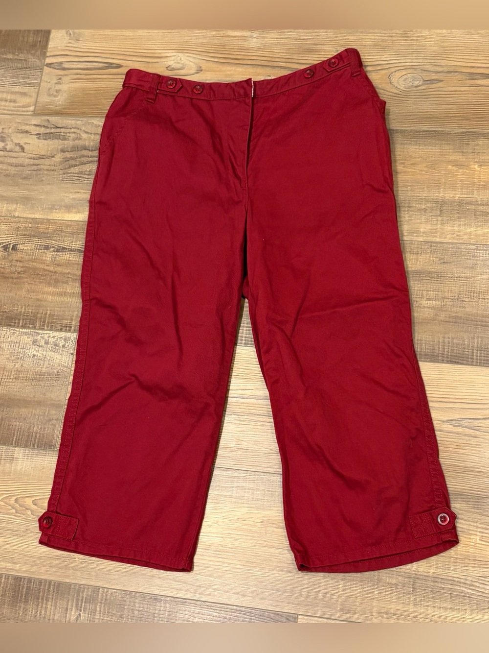 Christopher & Banks dark red Crop Capris